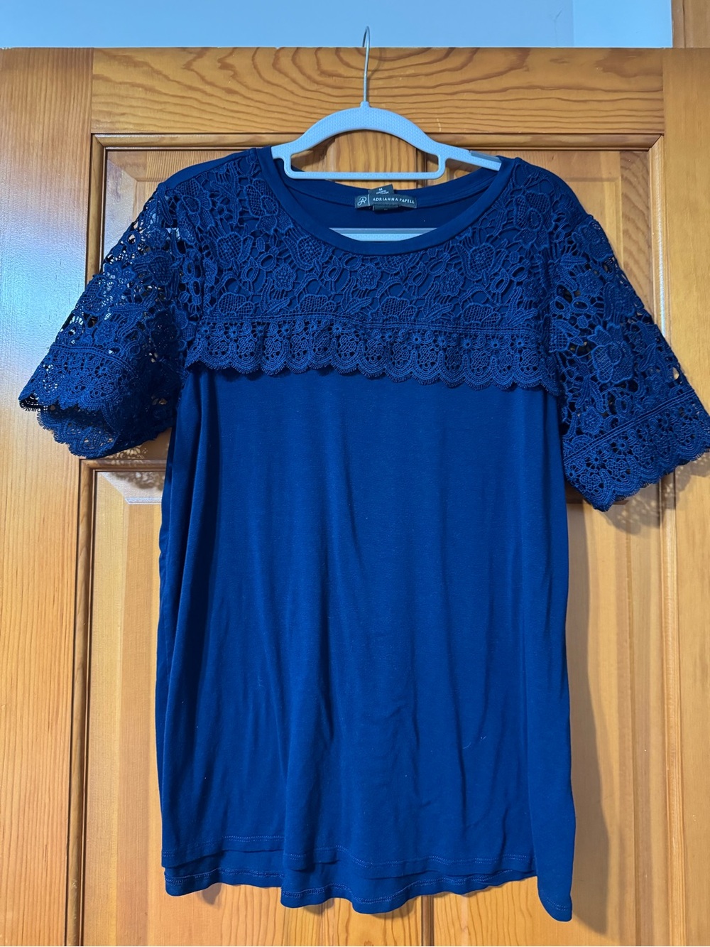 Lace Detail Navy Women's Top